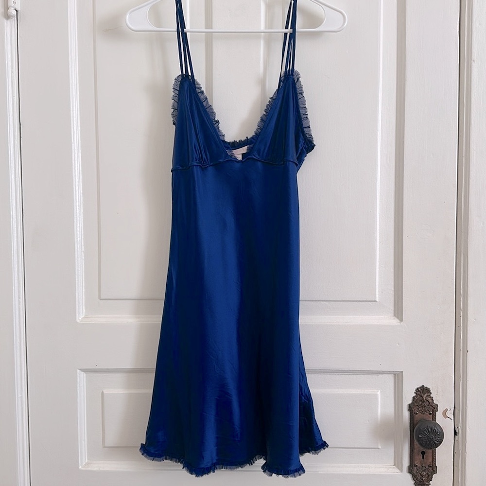 Victoria's Secret Blue Satin Dress
